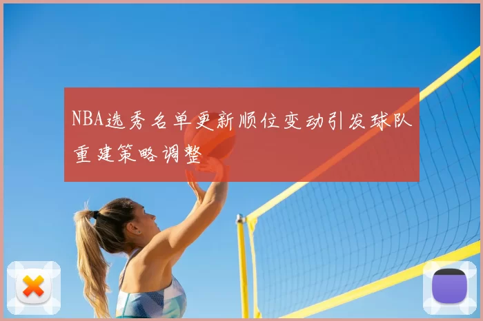 NBA选秀名单更新顺位变动引发球队重建策略调整